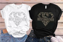 Father's Day SVG PNG DXF EPS Best Dad Ever SVG File Dad SVG Product Image 2