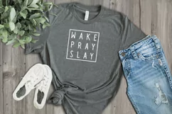 Wake Pray Slay SVG - Faith - PNG, DXF, SVG, EPS, Cut File Product Image 7