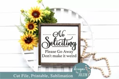 No Soliciting SVG, Sublimation, Printable, Jpeg, farmhouse Product Image 2
