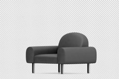 Isometric Arm Chair 3D isolated render Product Image 1