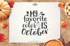 My favorite color is October SVG | Autumn SVG Files Product Image 1