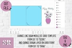 Birthday card insert design| Paper cutting |Cricut Card svg Product Image 3