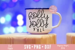 Holly Jolly Y'All SVG / Christmas Ornament SVG Product Image 3