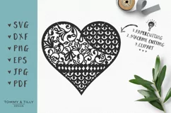 Pattern Heart - SVG EPS DXF PNG PDF JPG Cutting File Product Image 1
