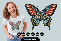 Scandinavian Floral Butterfly SVG Product Image 1