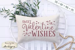 Sweet Valentine Wishes - Hearts - Love - SVG Product Image 1
