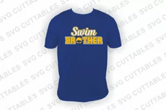 Swim SVG | Swim Dad, Swim Brother | Shirt Design Product Image 2
