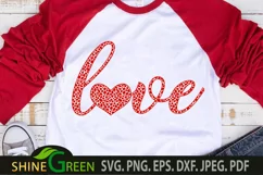 Valentines SVG - Animal Print Love Heart - Couple Gift Product Image 1