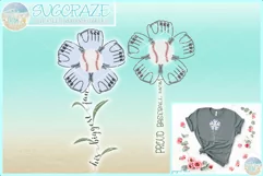 Proud Baseball Mom His Biggest Fan Flower with Leaves SVG Product Image 1