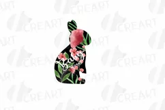 Floral rabbit family, sister, brother,papa and mama bunny Product Image 6
