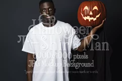Halloween T Shirt Mockup Male, White T-Shirt Mockup, d21 Product Image 1