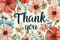 Thank You Flowers Background Wallpaper Product Image 1
