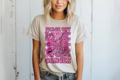 Peace Out Cancer | Breast Cancer Awareness Sublimation Png Product Image 2