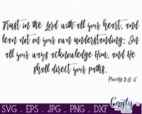 Trust In The Lord | Proverbs 3 Christian Farmhouse Sign Svg Product Image 2