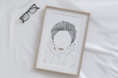 Minimalist Printable Wall Art,Charming woman face Product Image 5