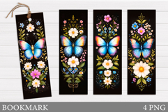 Butterflies Bookmark Design. Butterfly Bookmark Sublimation Product Image 1