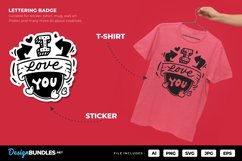 I Love You Lettering Badge Product Image 1