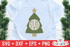 Christmas SVG | Christmas Tree Monogram Frame | Shirt Design Product Image 1
