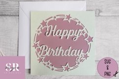 Birthday star card | Paper cutting | birthday card SVG Product Image 3