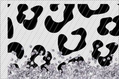 Animal Print Silver Glitter Skinny Tumbler Sublimation Product Image 3