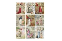 Jane Austen Regency Fashion Journal Tags JPG and PDF Product Image 2