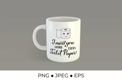 I love you more than toilet paper lettering Product Image 2