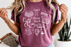 Book Nerd PNG Reader Book Lover Shirt Design Reading Product Image 8