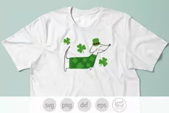 St. Patrick's Day Dog svg, Dachshund SVG, Irish Dog SVG Product Image 3