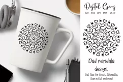 Dad mandala design SVG / PNG / DXF / PNG files Product Image 1