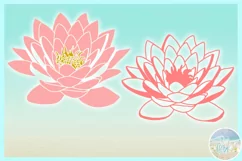 Lotus Water Lily SVG Dxf Eps Png PDF Files For Cricut Silhou Product Image 3