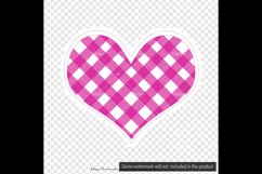 100 Gingham Heart Frames, Planner Wedding Scrapbook Product Image 3