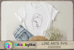 Women Faces Line Art SVG, Abstract Faces SVG, Face Line Arts Product Image 3