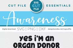 Organ donor Piece of This | an organ donation svg file Product Image 4
