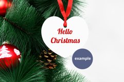 Christmas Heart Ornament Mockup, Sublimation Ornament Mockup Product Image 3