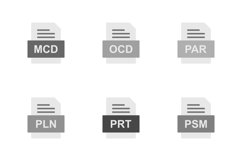 Set Of File Formats Icons Product Image 1