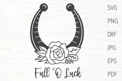Horseshoe Svg, lucky svg, St Patricks Day svg, lucky charm. Product Image 1