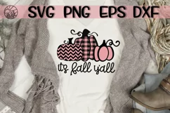 It's Fall Y'all - Pink Pumpkin - SVG PNG DXF EPS Product Image 2