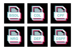 Set Of File Formats Icons Product Image 1