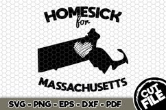 Homesick for Massachusetts - SVG Cut File n555 Product Image 1