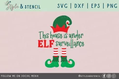 Christmas Elf Surveillance SVG - PNG, DXF, EPS, SVG, Cut Product Image 2