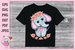 Cute Elephant Watercolor png, Product Image 3
