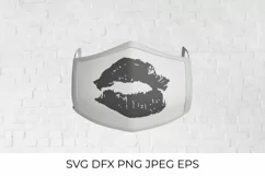 Lips SVG. Kiss SVG. Lips print. Lipstick kiss. Product Image 3