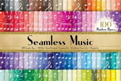 100 Seamless Music Note Digital Papers 12 x 12 inch Product Image 1