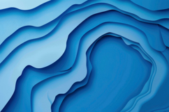 Abstract Blue Paper Cut Background Wallpaper Product Image 1