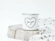 I Love You Note SVG | Hand Drawn Heart Border Product Image 3
