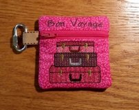 Bon Voyage Zipper Bag / Fully Lined, 4X4 HOOP Product Image 3
