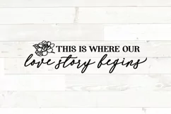 This is where our love story begins Wedding svg png Product Image 1