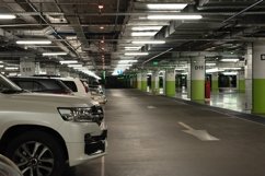 Some cars at the underground parking during coronavirus Product Image 1