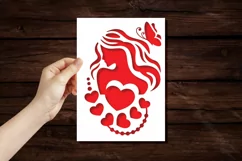 Papercut Fashion Lady with Hearts and Butterfly, Stencil Product Image 3