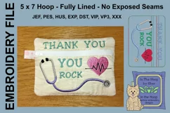 ITH Thank You Medical Zipper Bag - Lined, 5X7 HOOP Product Image 1
